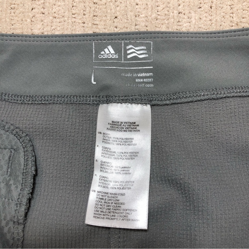 adidas Golf 2 in 1 Skirt / Short Removable Shorts Curve Hem Gray Skirt / Skort L - Picture 11 of 14